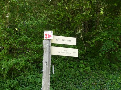 Signalétique de départ du sentier